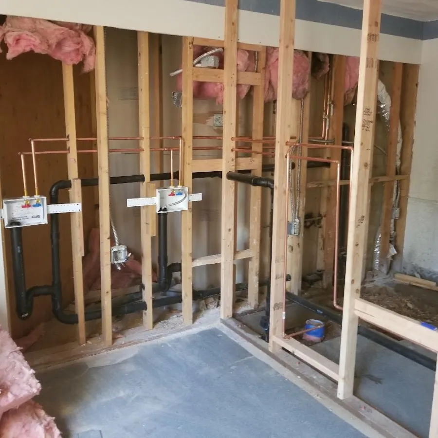 Copper pipe rough-in and plumbing installation in Sheboygan